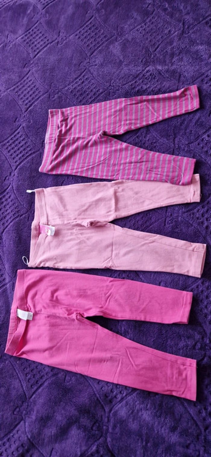 Lot de 3 leggings pour fille taille 92cm - photo numéro 2