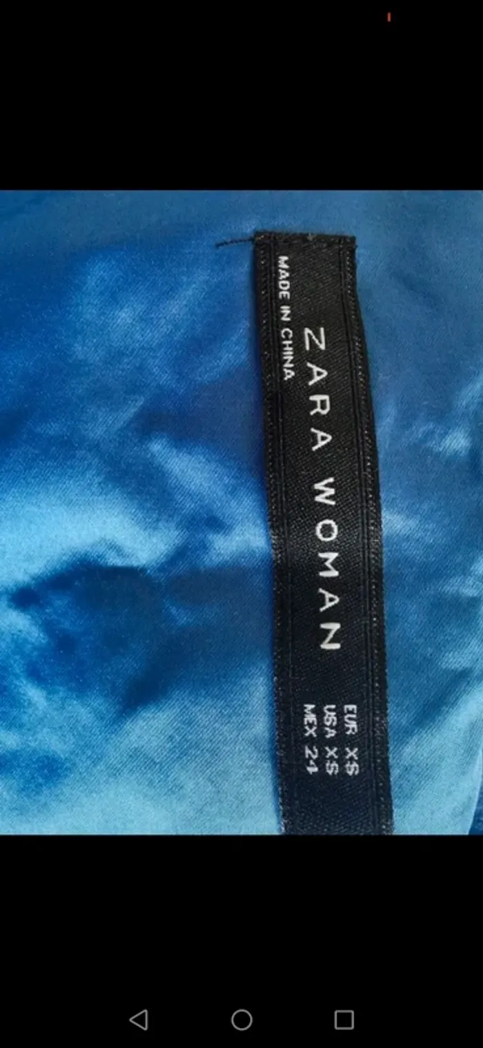 Robe bustier bleu magnifique en soie Zara - photo numéro 2