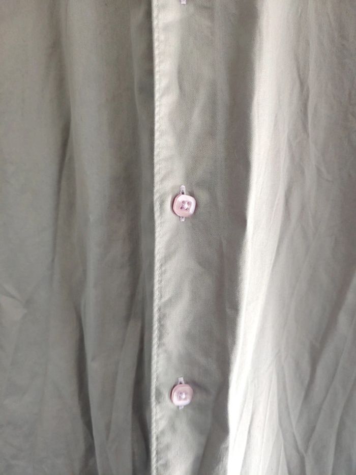 Jolie chemise chemisette homme légère Armand Thiery coupe ajustée taille XL grise et violette - photo numéro 8