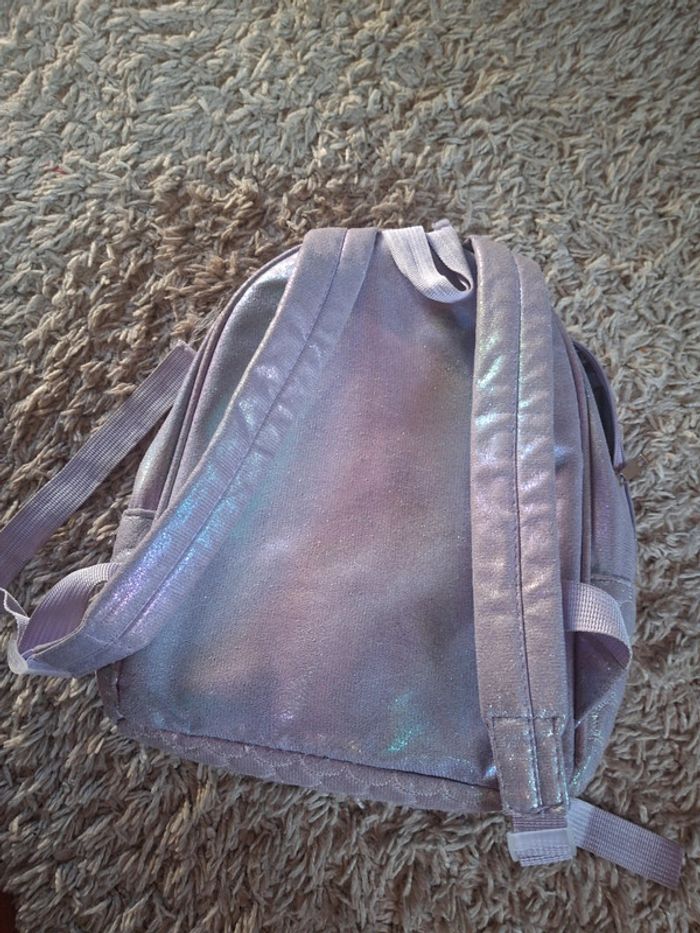Cartable sac à dos fille sirène paillette violet reflet - photo numéro 4