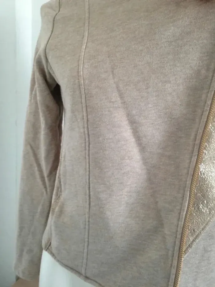 Veste blouson col V zippé doré 34 Marie Sixtine - photo numéro 8
