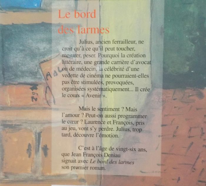 LE BORD DES LARMES de Jean-François DENIAU Ed. Arléa - photo numéro 2
