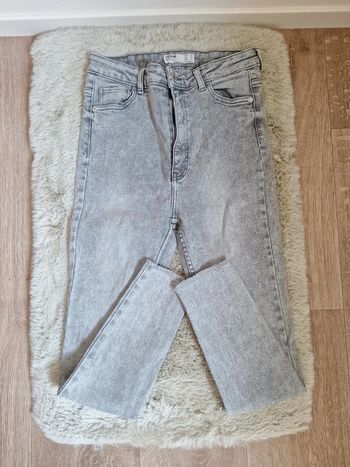Jeans gris bershka t40 taille haute #F40L-051