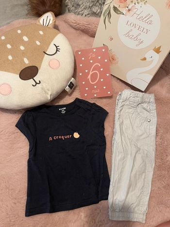 Ensemble pantalon + tee shirt MC 6 mois