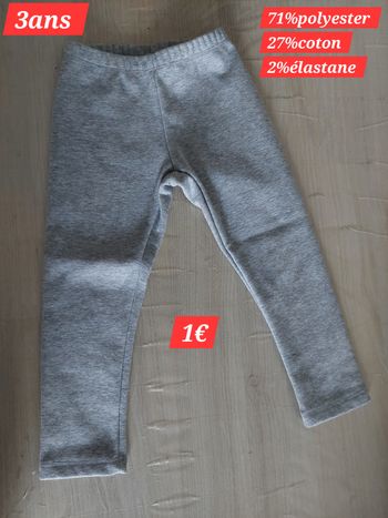 Pantalon gris fille 36mois 