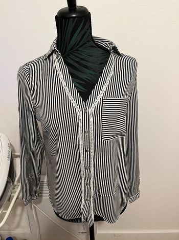 Blouse femme noire et blanche Naf Naf 36