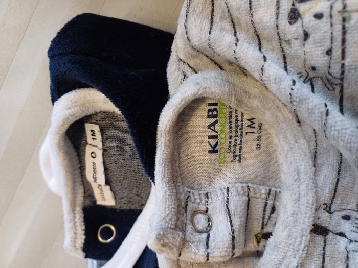 4 pyjamas 1 pièce pour garçons taille 1 mois - photo numéro 5