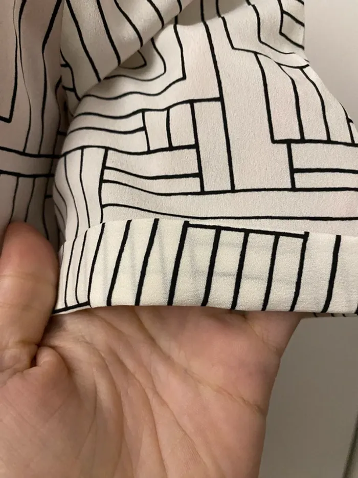 Blouse manches courtes noir et blanche graphique 3suisses - photo numéro 3