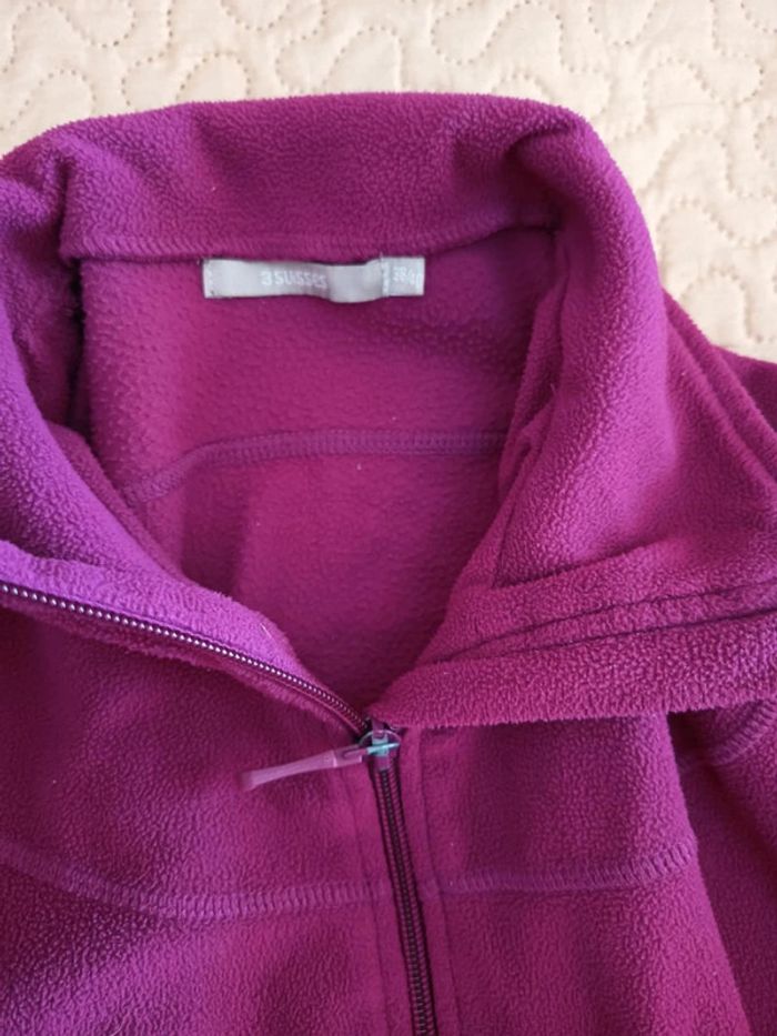Sweat veste polaire. Femme. Marque 3 suisses (D65) - photo numéro 3