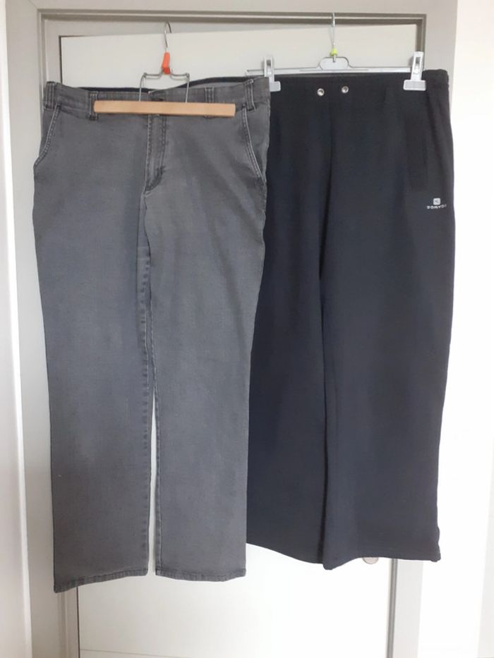 jean de travail+pantalon de jogging