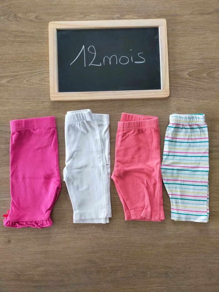 Leggings courts, été, fille taille 12mois