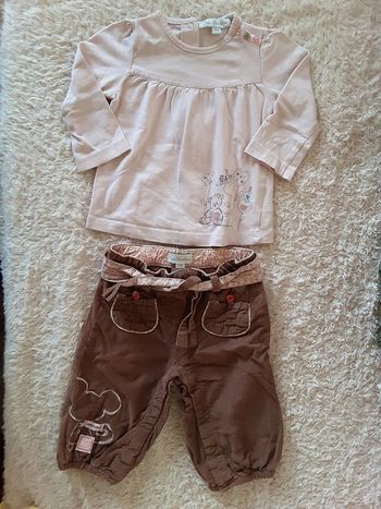 Ensemble pantalon velour + t-shirt 9 mois