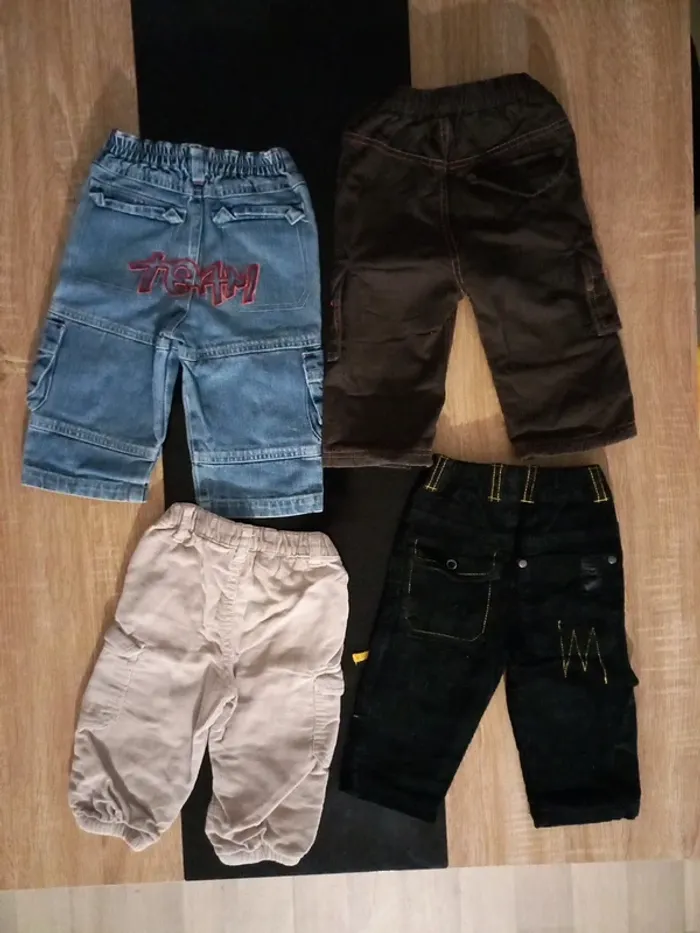 Lot 4 pantalons garçon 12 mois - photo numéro 4