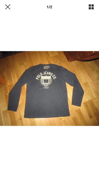 Tshirt bleu écrits neiges polo Ralph Lauren L