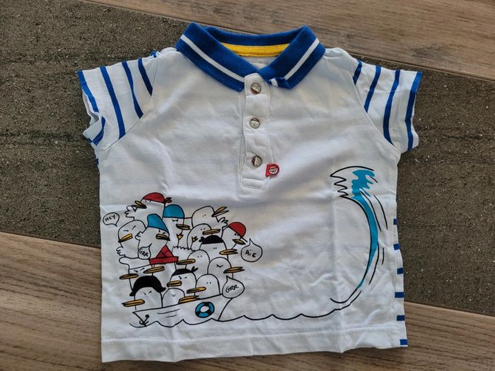 Polo manches courtes- Du pareil au même 9 mois