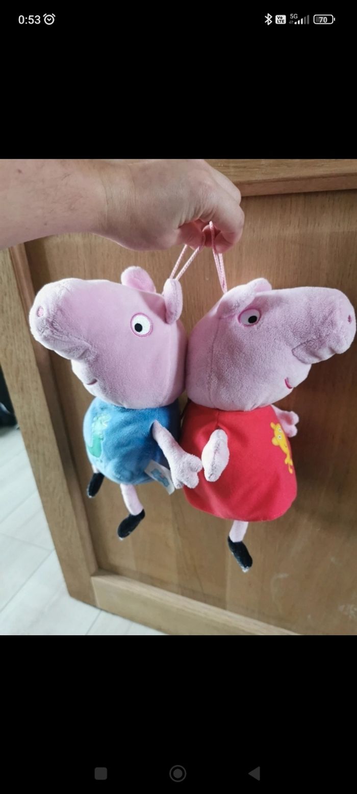 Lots Peluche Peppa pig - photo numéro 2