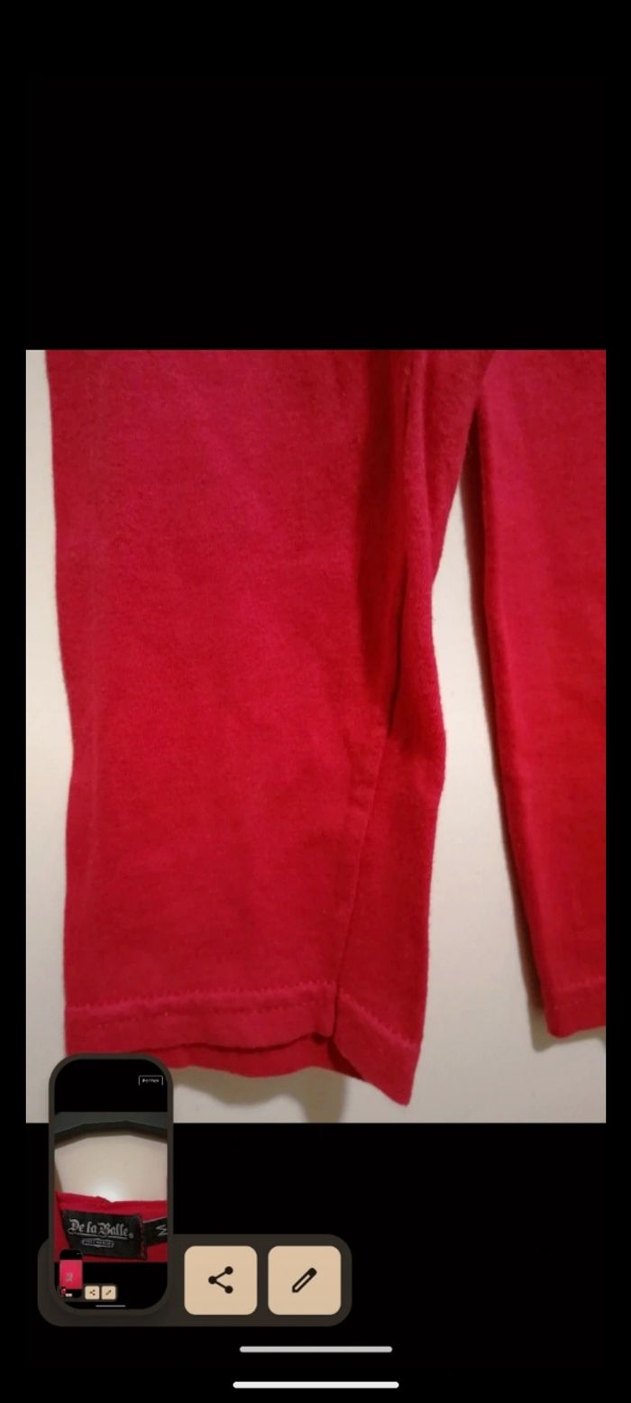 Sweat vintage rouge marque De la balle, année 1957. Taille M - photo numéro 7
