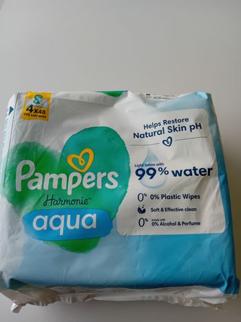 Lingettes pampers harmonie aqua 