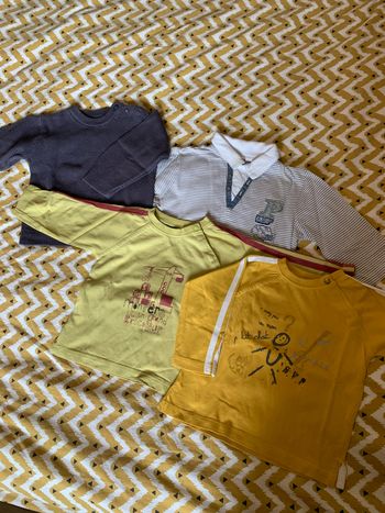 Lot de hauts garçon 18mois