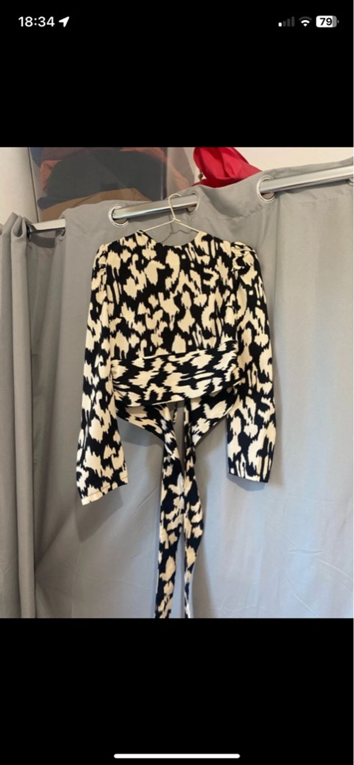 Blouse dos nue motif léopard - photo numéro 2