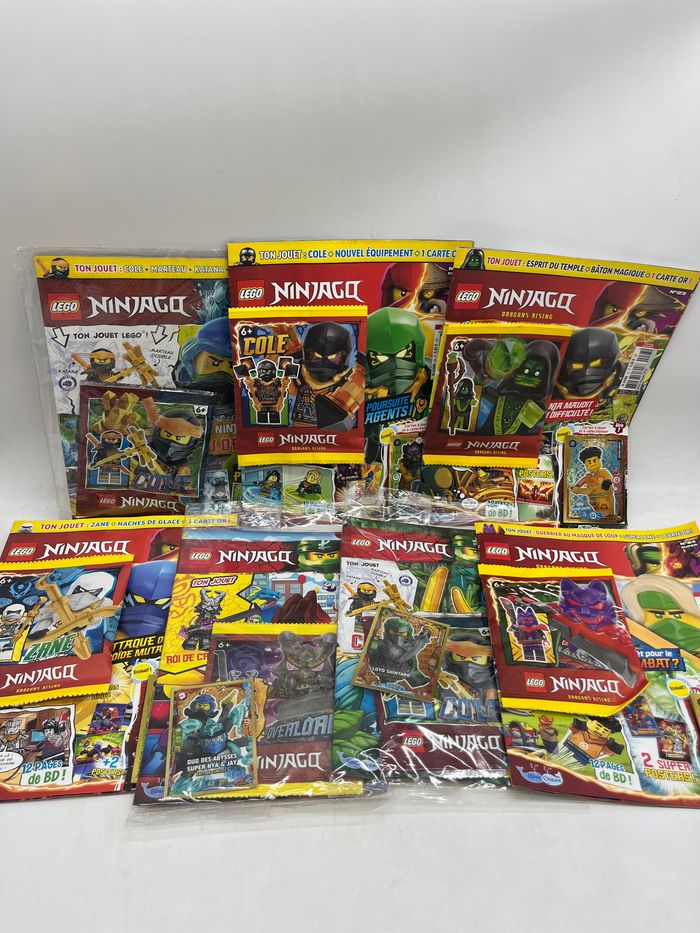 Lot de 7 livres D’activités Magazines Lego Ninjago Avec leurs figurines Neuf