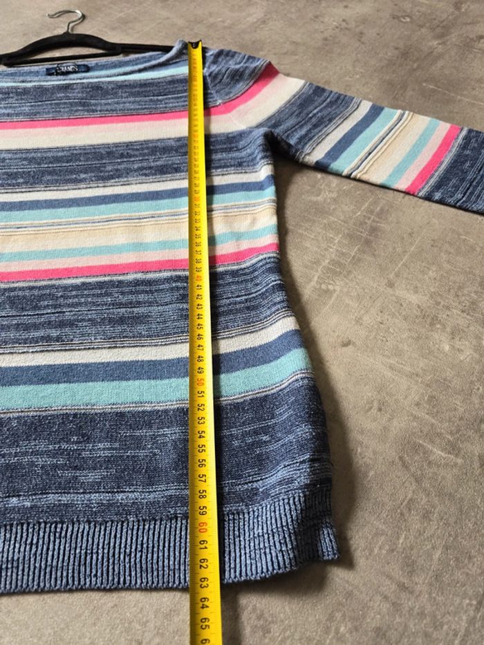 Pull Chaps manche 3/4 multicolore taille M - photo numéro 6