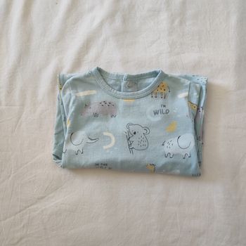 Pyjama bébé Kiabi 3 mois bleu motifs jungle