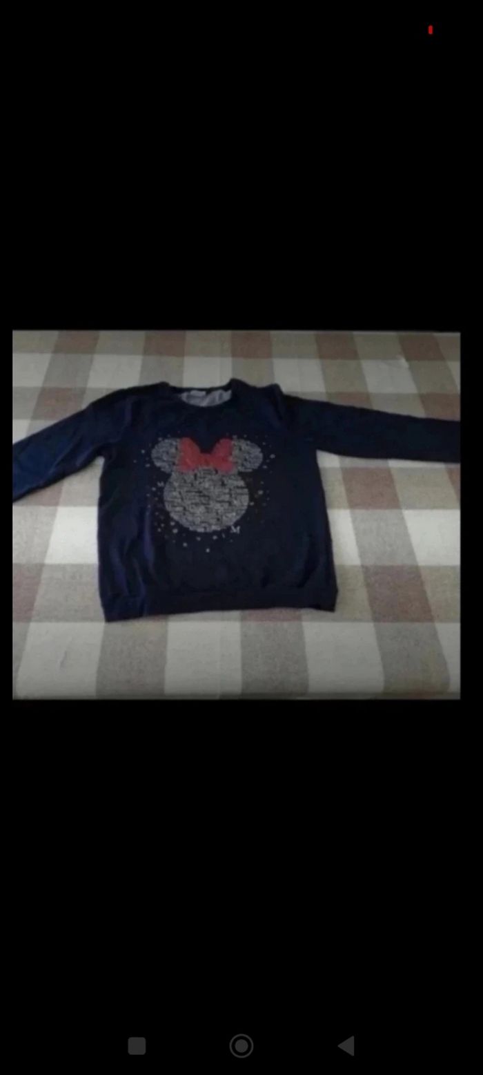 Pull marine manches longues doublé polaire Disney Minnie taille 38 neuf 8€