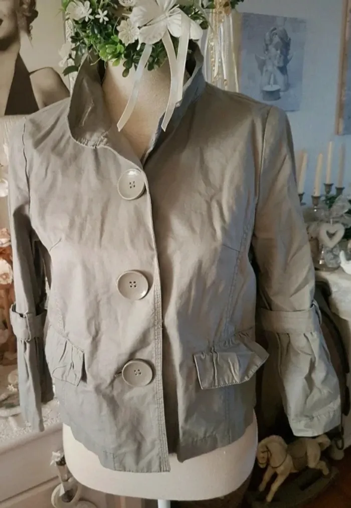 Veste courte grise Jennyfer Taille L Neuve - photo numéro 4