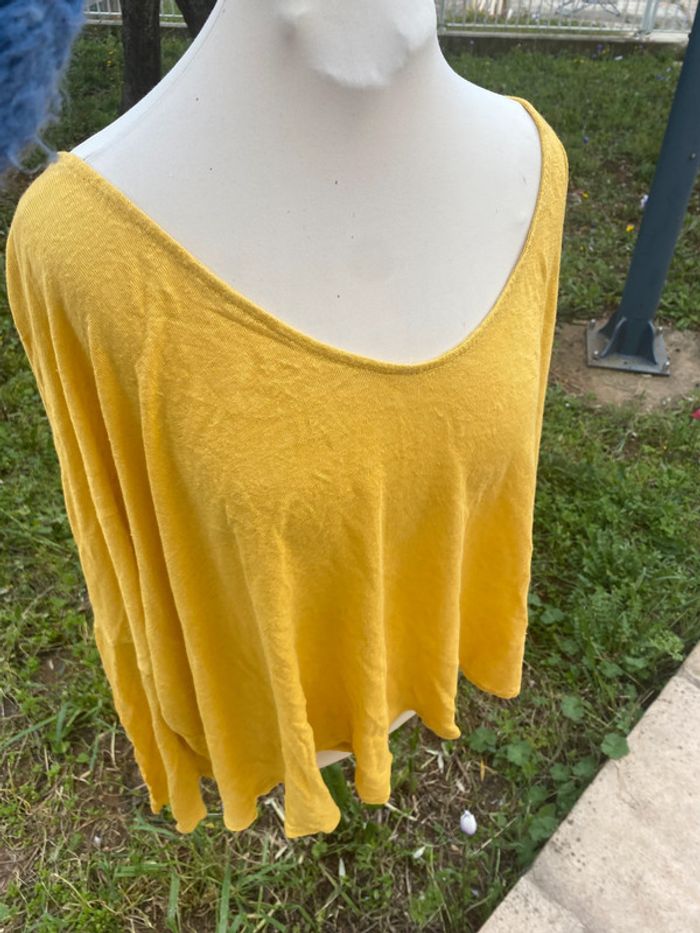 Top oversize lin jaune mino du Sud