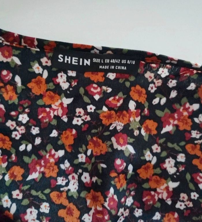 Robe d'été fleurie manches longues femme - photo numéro 4