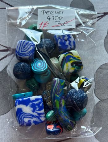 Lots de  perles artisanales en Fimo
