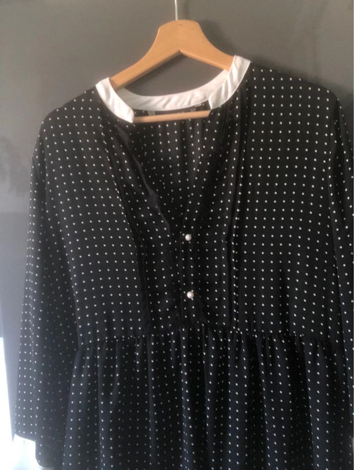 Zara - robe femme motif à pois Taille XL - photo numéro 2
