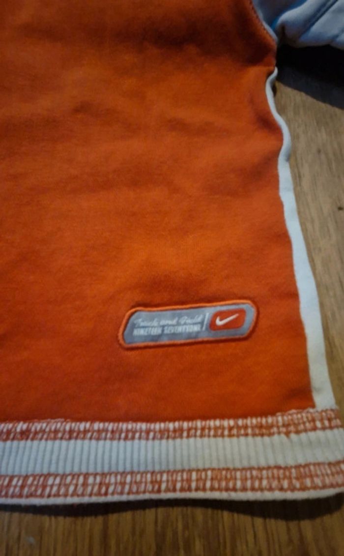Sweat à capuche nike beige et orange - photo numéro 5