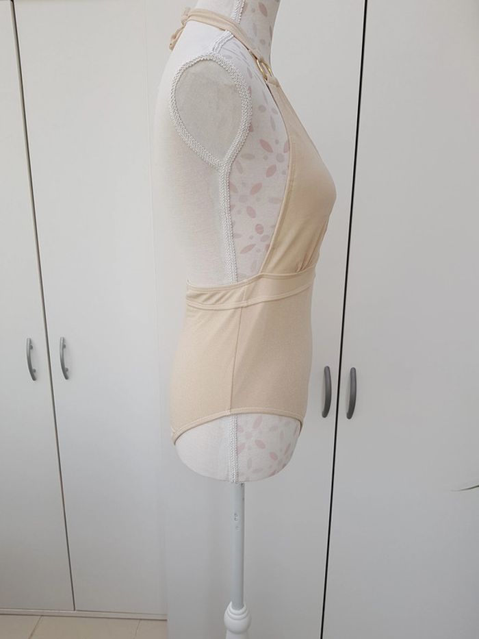 Maillot De Bain Beige Paillettes Brillant Taille M 38 - photo numéro 5