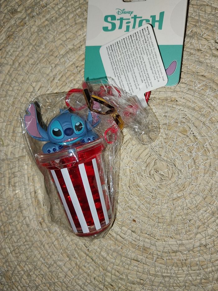 Porte-clefs Stitch avec liquide Pailletées