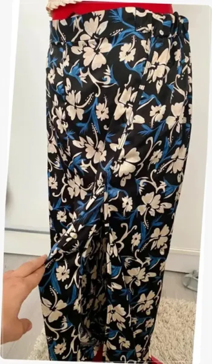 Ensemble pyjama satiné beige fleuri Imprévu - photo numéro 5