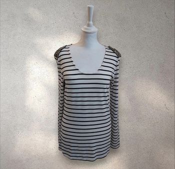 T-shirt manches longues marinière taille 38-40