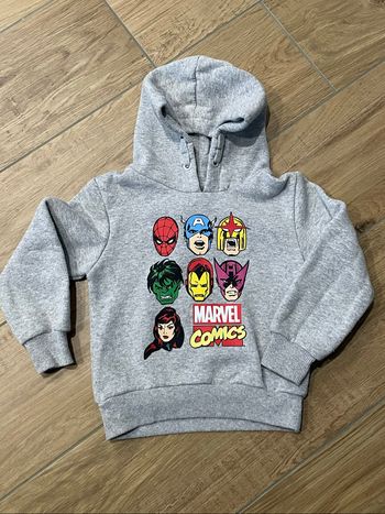Sweat capuche Marvel 4 ans, gris