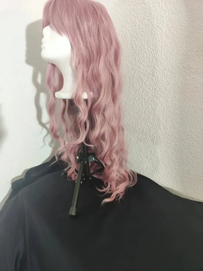 Perruque Naturelle Rose Pastel Luxe Tendance - photo numéro 14
