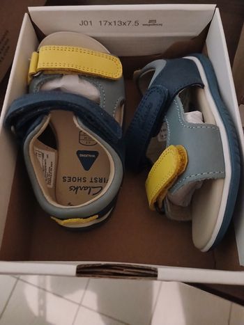 Chaussure Clarks model tako sea bleu composé 