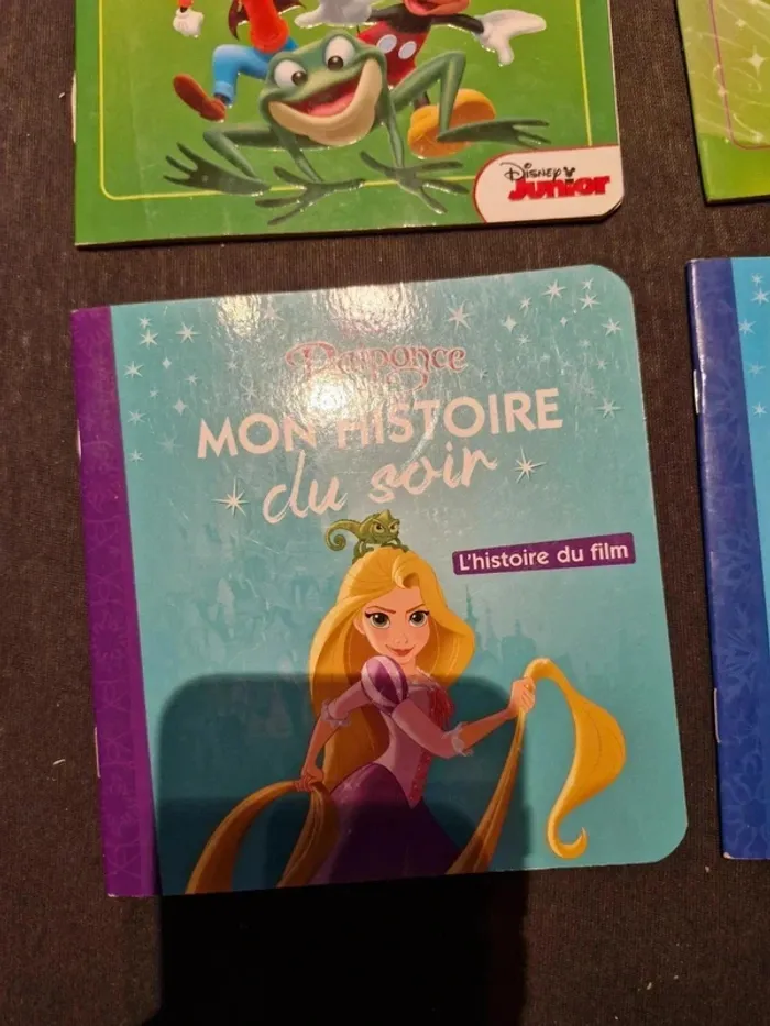 Lot de 4 livres mickey clochette raiponce reine des neiges - photo numéro 2