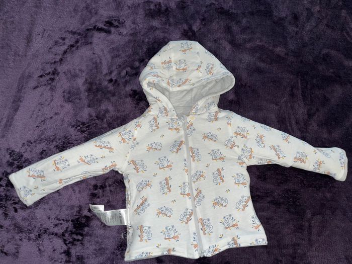Sweat à capuche zippé réversible bébé garçon taille 9 mois - photo numéro 4