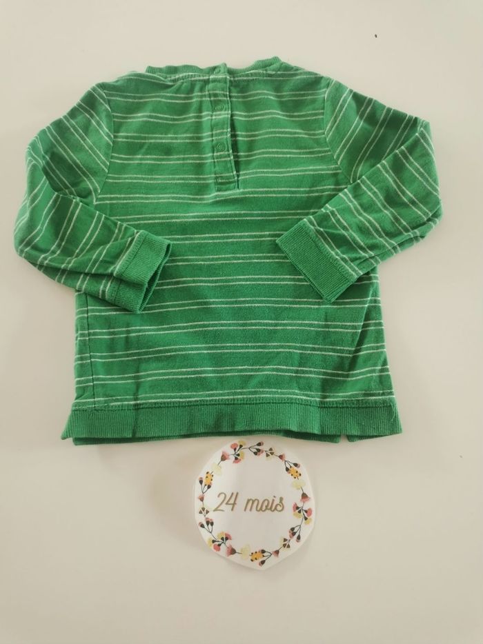 Lot de 2 t-shirts manches longues bébé garçon 24mois kiabi tbe - photo numéro 4