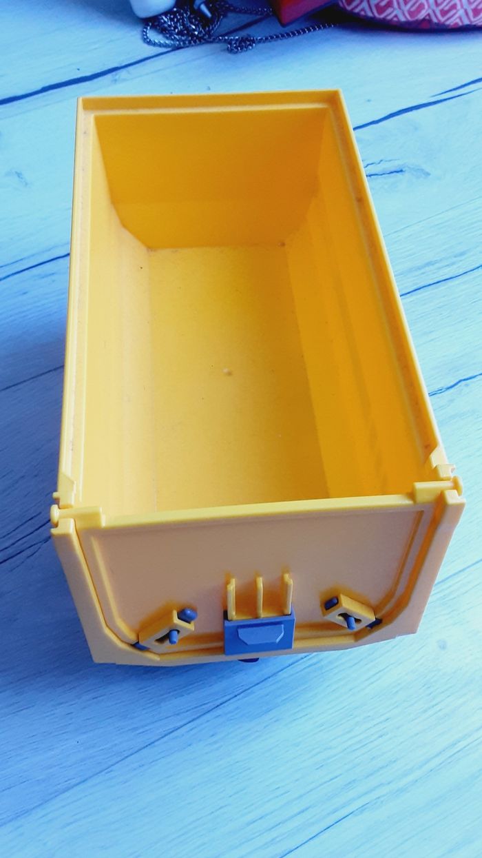 Jeu jouet enfant remorque de tracteur jaune playmobil - photo numéro 3