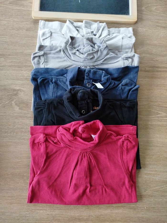 Lot de 5 t-shirts fille taille 24mois - photo numéro 2