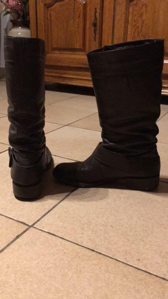 Bottes marron en cuir - photo numéro 2