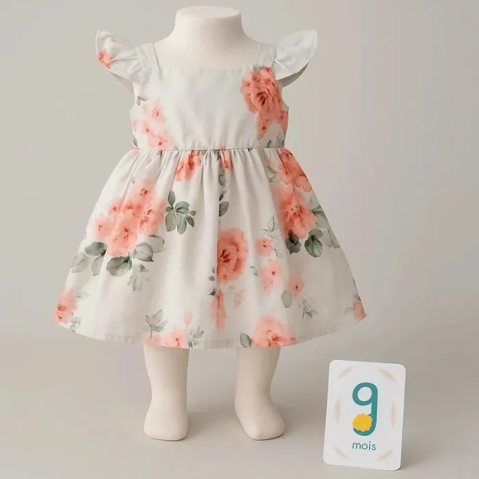 Robe bébé fleurie Taille 9-12 mois