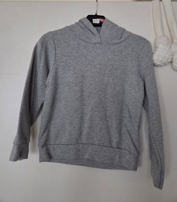 💜🌸 pull capuche fille 6ans de couleur gris 🌸 💜