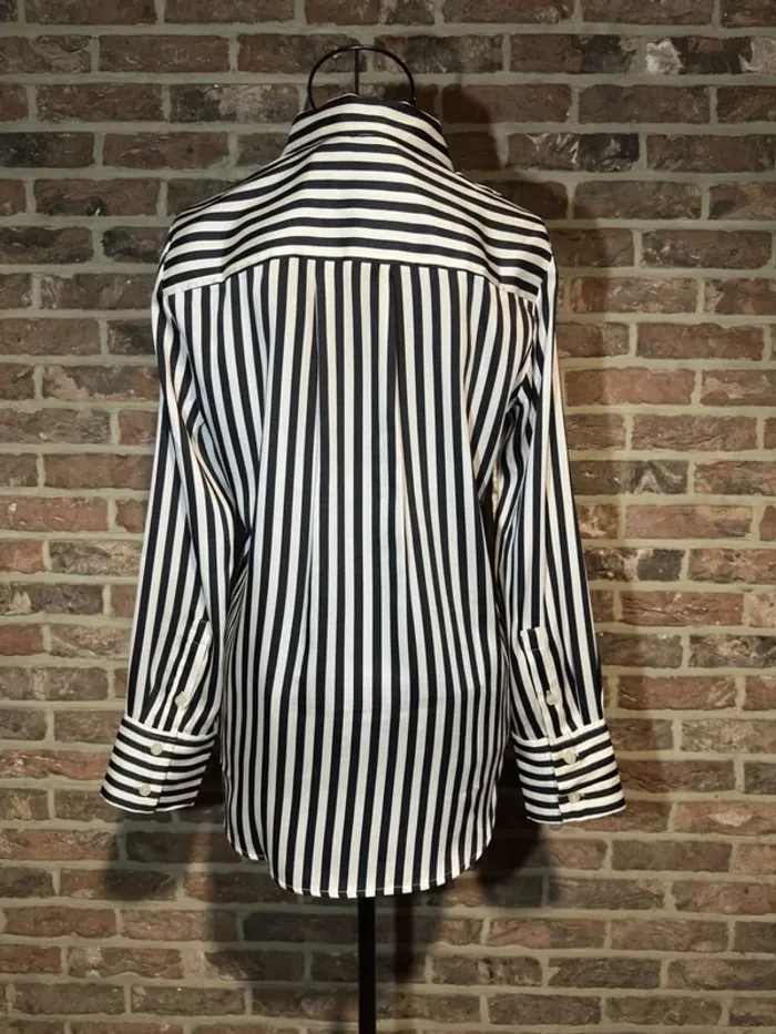 Chemise lignée noire et blanche H&M Taille XS / 34 - photo numéro 11